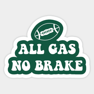 Kids All Gas No Brake Groovy White Text Sticker